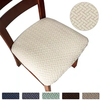 jacquard fabric removable dining chair seat cover stretch chair seat cushion slipcover for dining room kitchen chairs