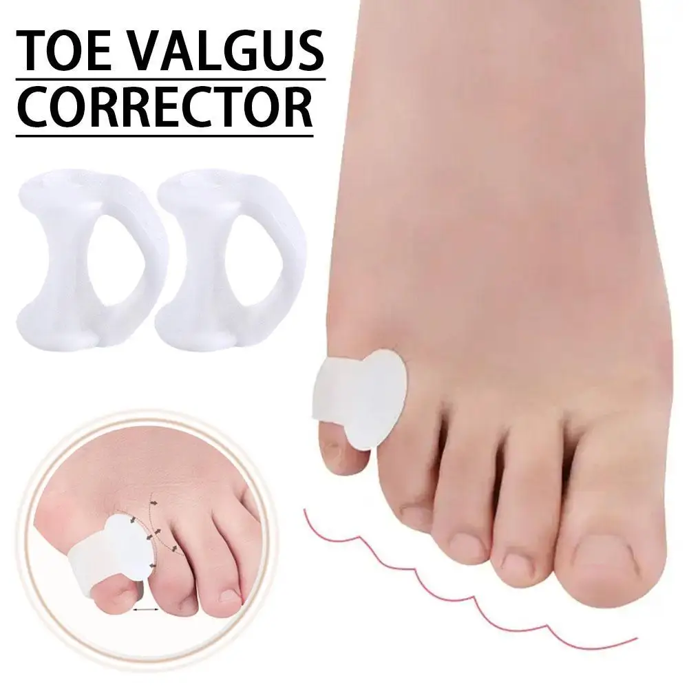 

10pcs Silicone Toe Separators Gel Thumb Corrector Toe Protector Hallux Valgus Orthopedic Finger Correction Pad Foot Care Tools