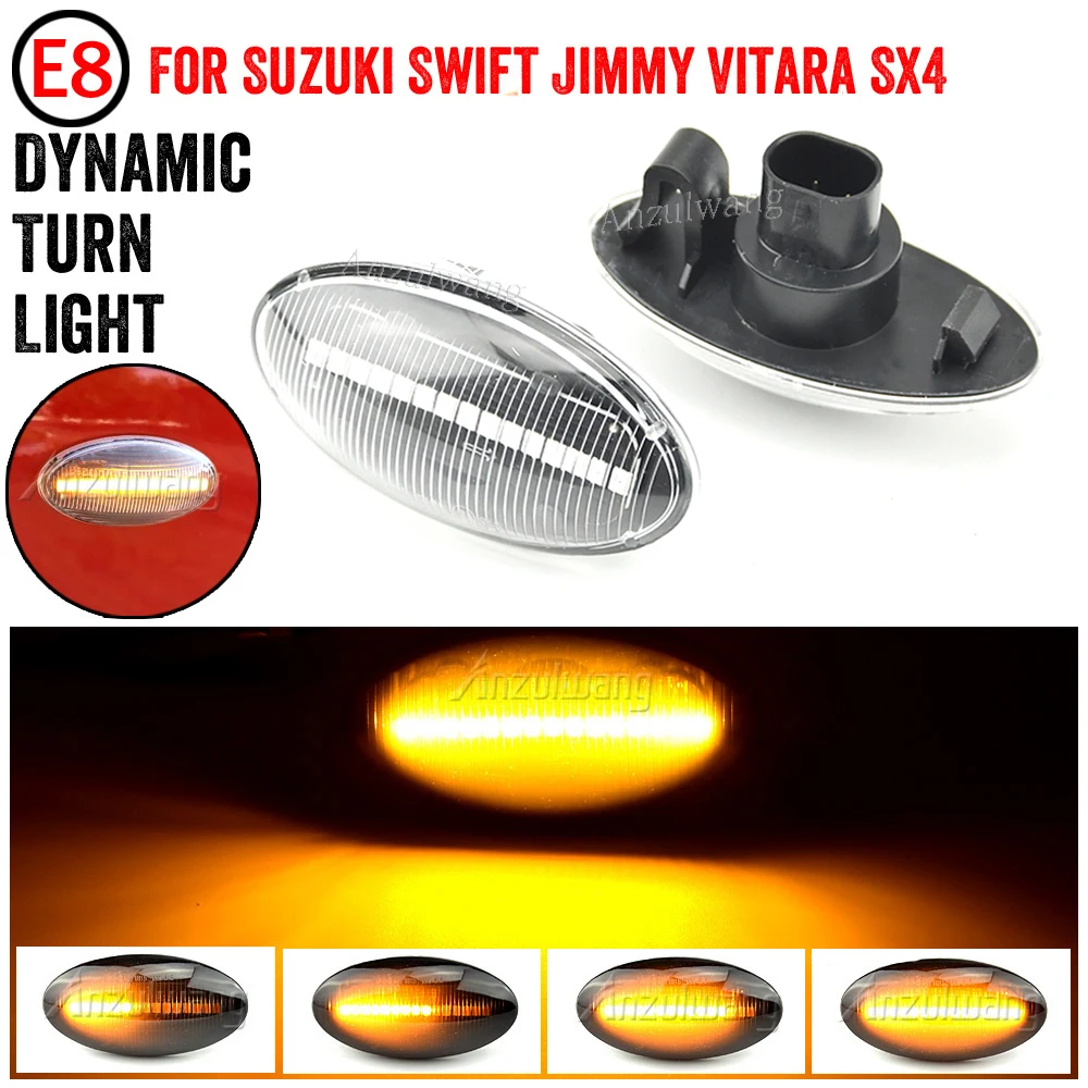 2 шт. динамическая лампа-повторитель для Fiat Sedici Suzuki Grand Vitara Jimny Swift SX4 Vtarai APV Arena Splash