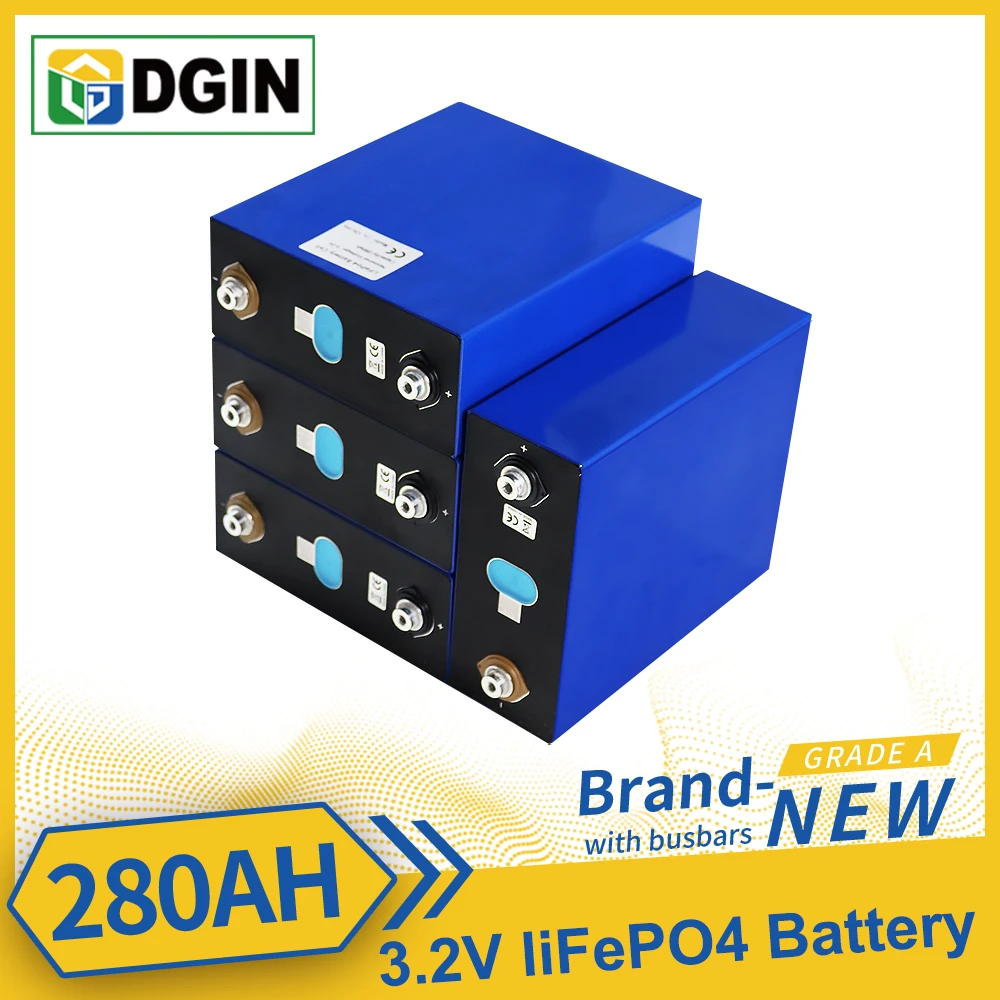 

3.2V 280Ah Lifepo4 Battery LFP Cells Grade A Rechargeable Battery Pack Deep Cycles for 12V 24V 48V RV Yacht Golf Carts Forklift