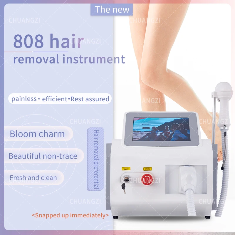 

2000W Painless 808 Diode La-ser Hair Removal Machine High Power Ice Platinum 3 Wavelength 755 808 1064 for Salon Beauty
