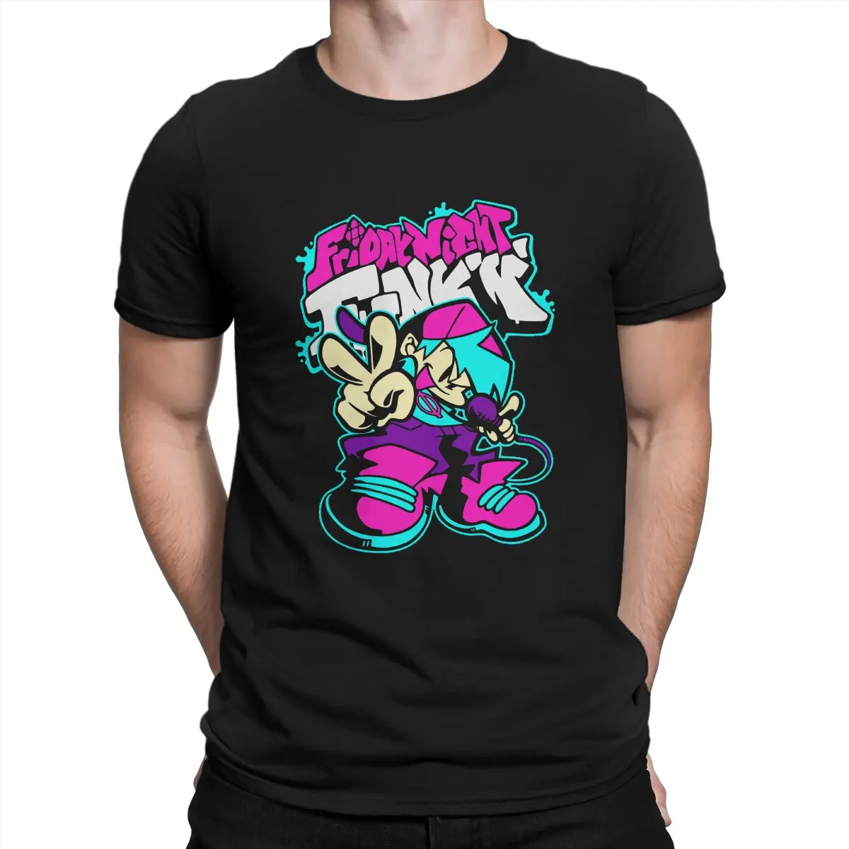 

Cool Men's T Shirt Friday Night Funkin FNF Music Boy Casual Tees Short Sleeve Crewneck T-Shirts Cotton Adult Clothes