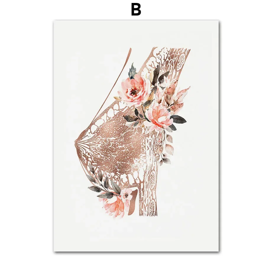 

Женская репродуктивная система Беременная матка искусство малыш цветок холст живопись плакаты и принты настенные картины для декора спальни