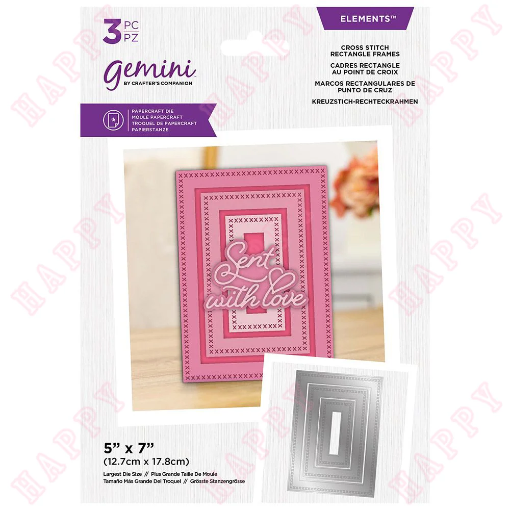 

Arrival 2022 New Cross Stitch Rectangle Metal Cutting Dies Various Card Series Scrapbook Embossing Template Paper Craft Handmade