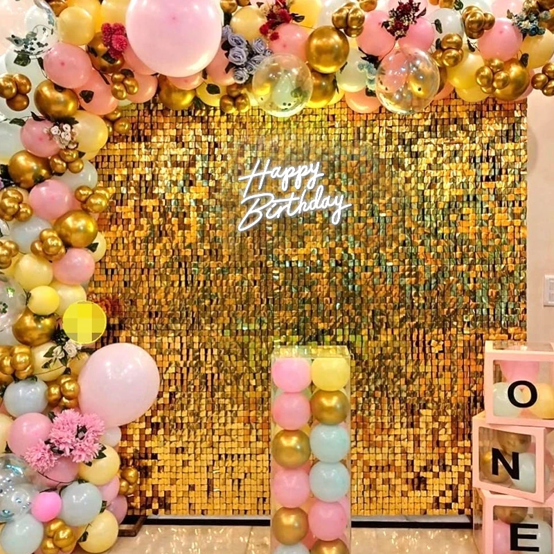 8/12/21 шт. розовые блестящие фоновые панели для свадебной вечеринки задний фон