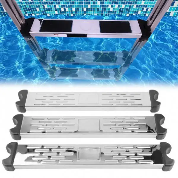 

Swimming Pool Ladder Pedal 304 Stainless Steel Pool Pedal Anti Slip Durable Swim Steps for Indoor Outdoor Swimming Pool