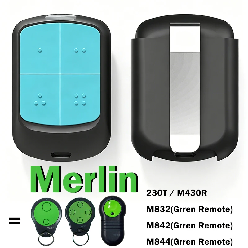 Фото Пульт дистанционного управления для гаражных ворот Merlin (модели M832, M842, M844) и приемник-контроллер (модели 230T, M430R) №1