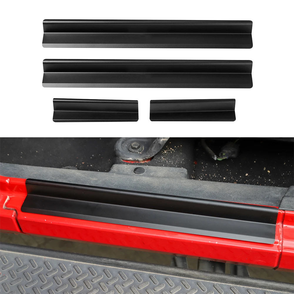 

Накладка на порог двери для Jeep Wrangler JK 2007-2017 2/4-защитная накладка на входную педаль Защитная Накладка автомобильный аксессуар металлический ...