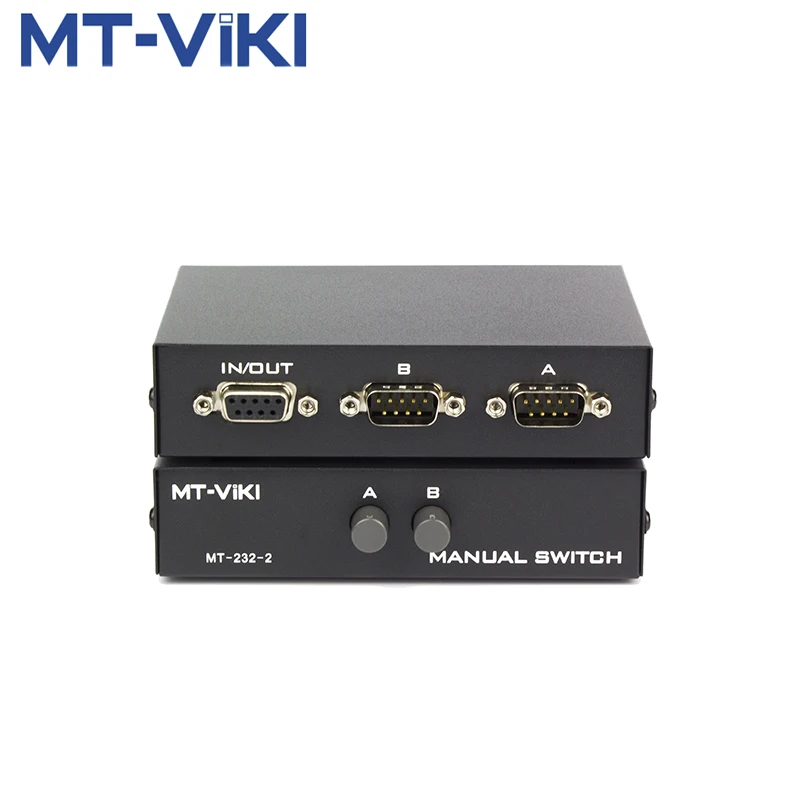 MT-VIKI DB9 RS232 Switch COM Serial Port Sharer Console Printer Sharing Selector Controller 2 In1Out MT-232-2