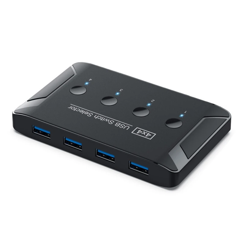

Концентратор 4 в 4 выходных порта USB 3,0 для совместного использования вручную