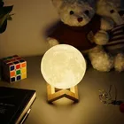 Трендовая лампа в виде Луны, Креативный светодиодный ночник с 3D рисунком Галактики, модели батарей, украшение в виде Луны для спальни, подарок для любимого ребенка 2022