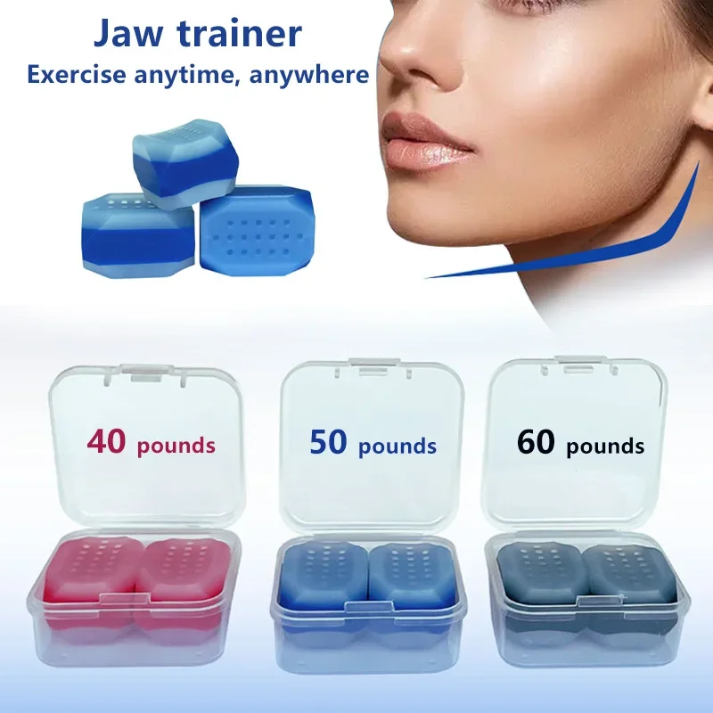 

Line Chewable Machine Muscle Facial Trainer Jaw Two-color Training Jaw Facial Trainer Masseter Silicone