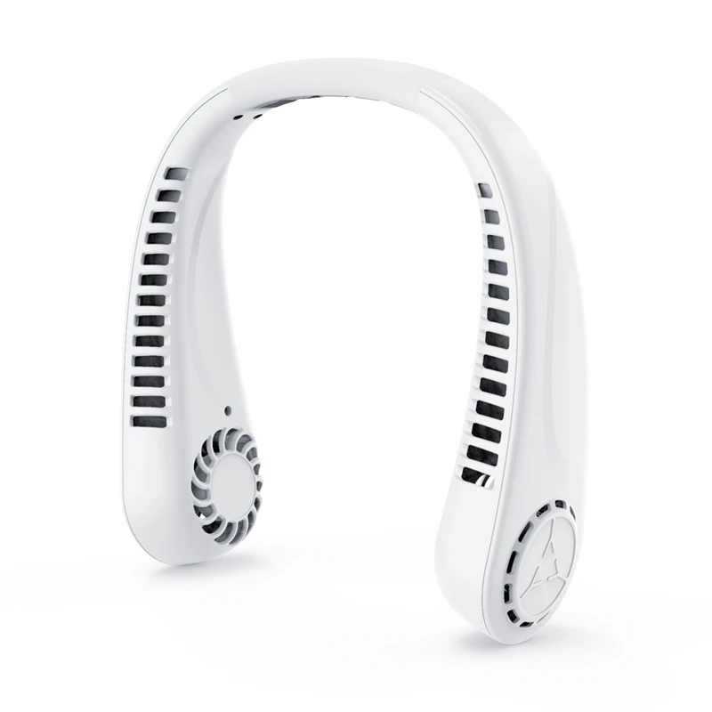 

Portable Neck Fan Hands Free Bladeless Personal Fan Wearable Rechargeable USB Leafless Fan White