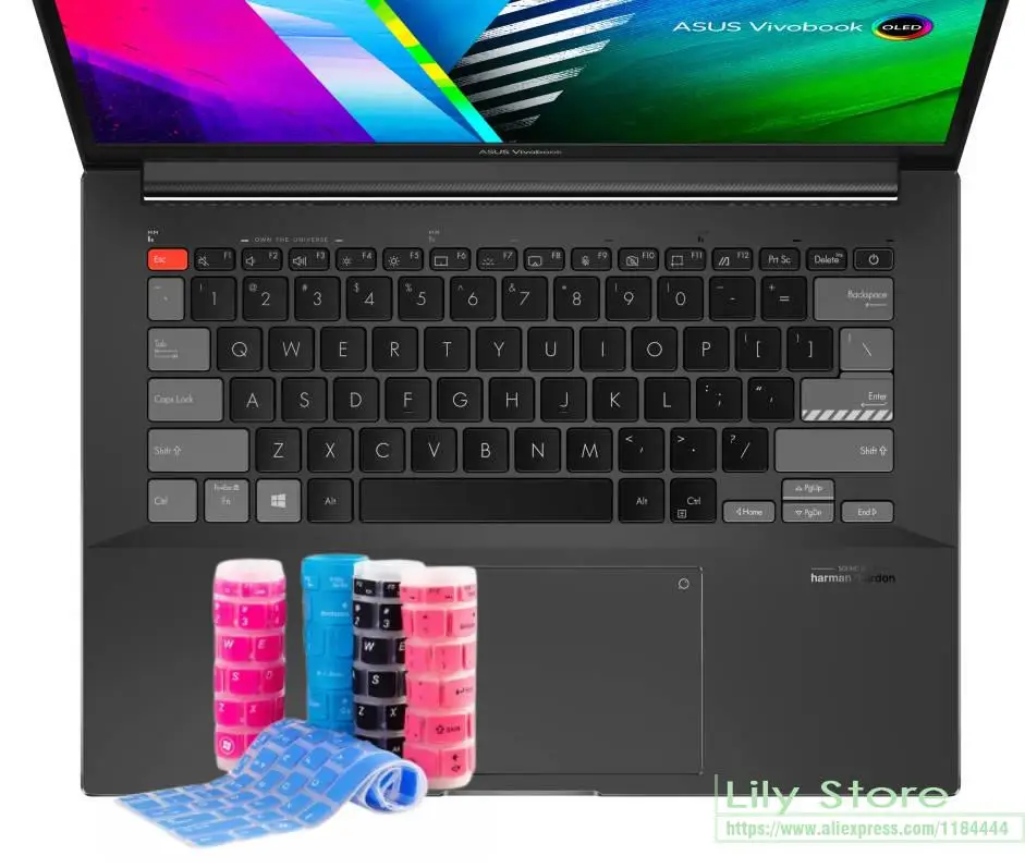 Силиконовый защитный чехол для клавиатуры ноутбука Asus Vivobook Pro 14X OLED N7400 14 дюймов