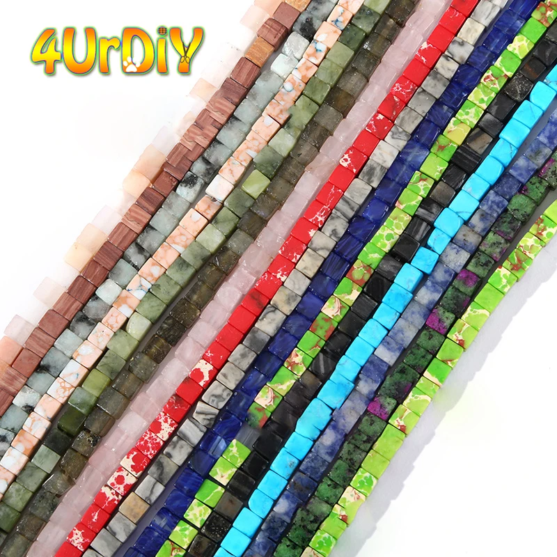 

Wholesale 6x6mm Square Lapis Japsers Beads Loose Spacer Beads for Jewelry Making Diy Bracelet Accessories