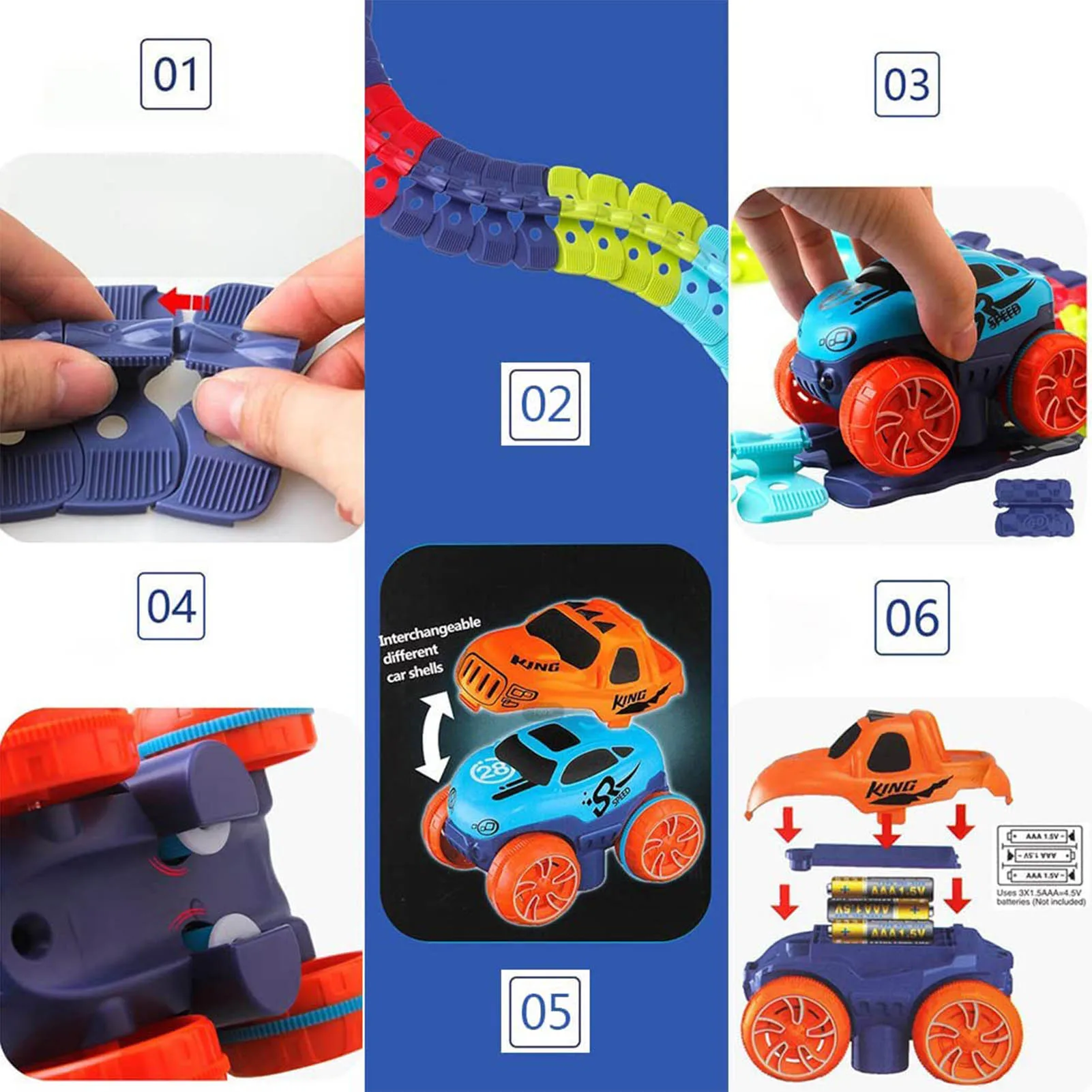 Железная дорога гоночный трек игровой набор развивающая Гибкая гоночная трасса