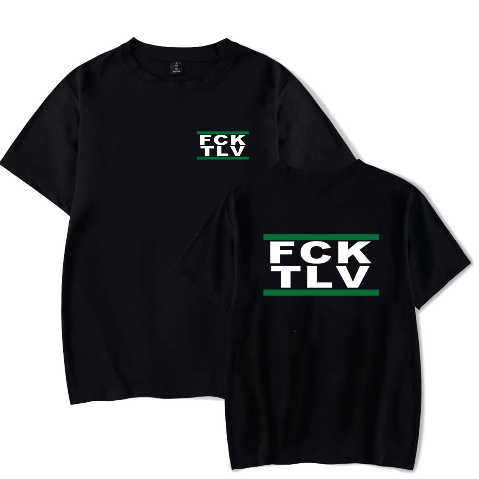 

Summer FCK TLV T-Shirts Letter Print Streetwear Men Women Fashion Overiszed O-Neck T Shirt 100% Cotton HipHop Tees Tops Clothing