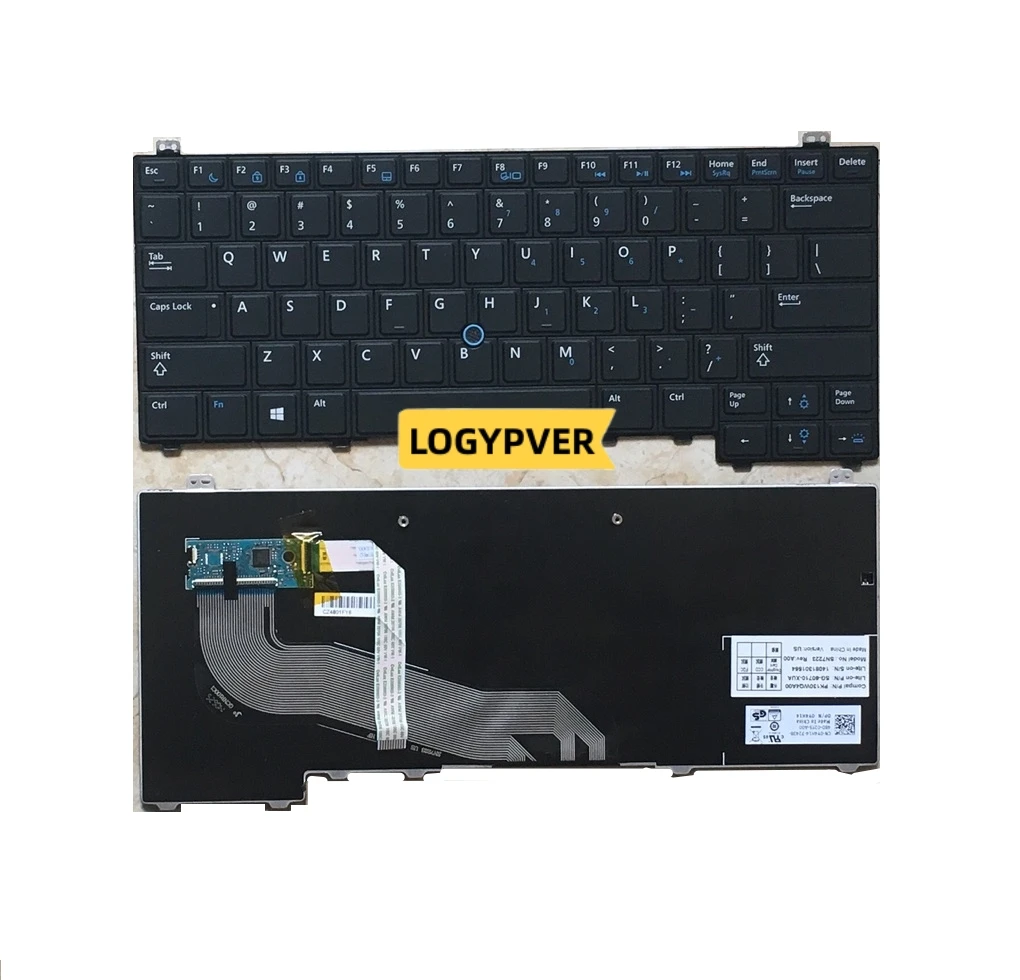 Фото Замена клавиатуры для ноутбука DELL Latitude E5440 Y4H14, США, черный, английский №1