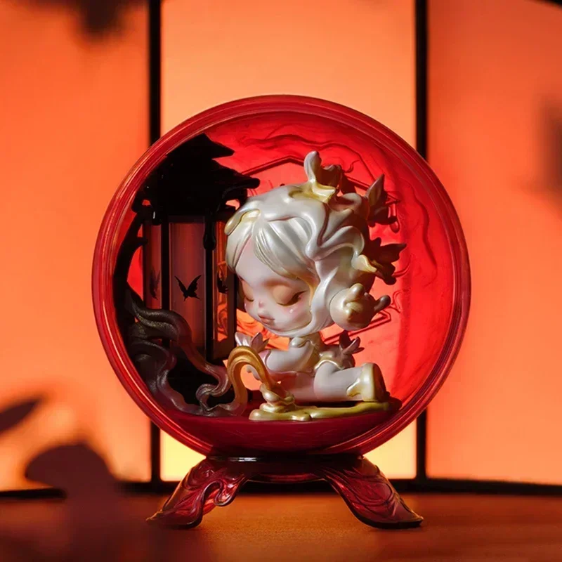 Фото POP MART SKULLPANDA The Mirage Series Модная слепая коробка игрушки Mystery Box Mistery Фигурка-сюрприз Милая модель Подарок на день рождения №4