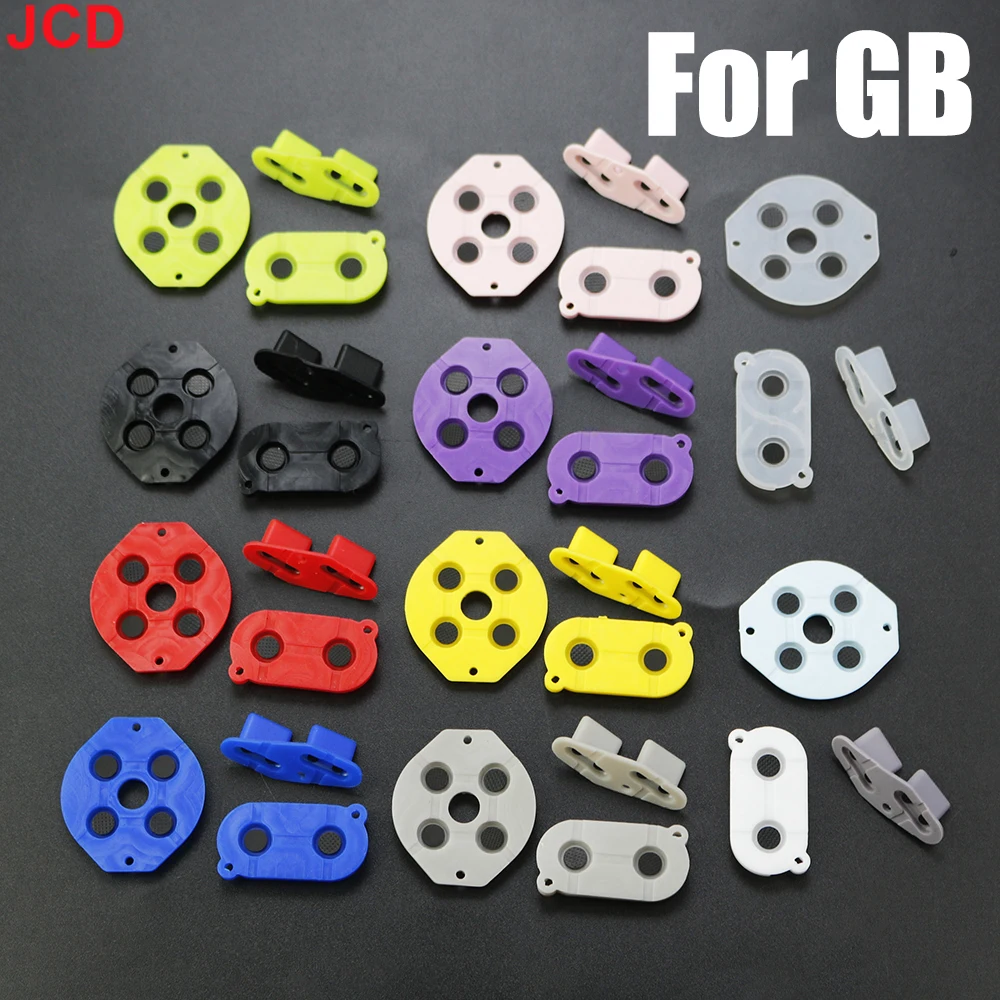 Фото JCD 1 комплект для Game Boy GB DMG-01 Проводящие резиновые силиконовые кнопки D-pad для Game boy GB желтый зеленый синий розовый №3