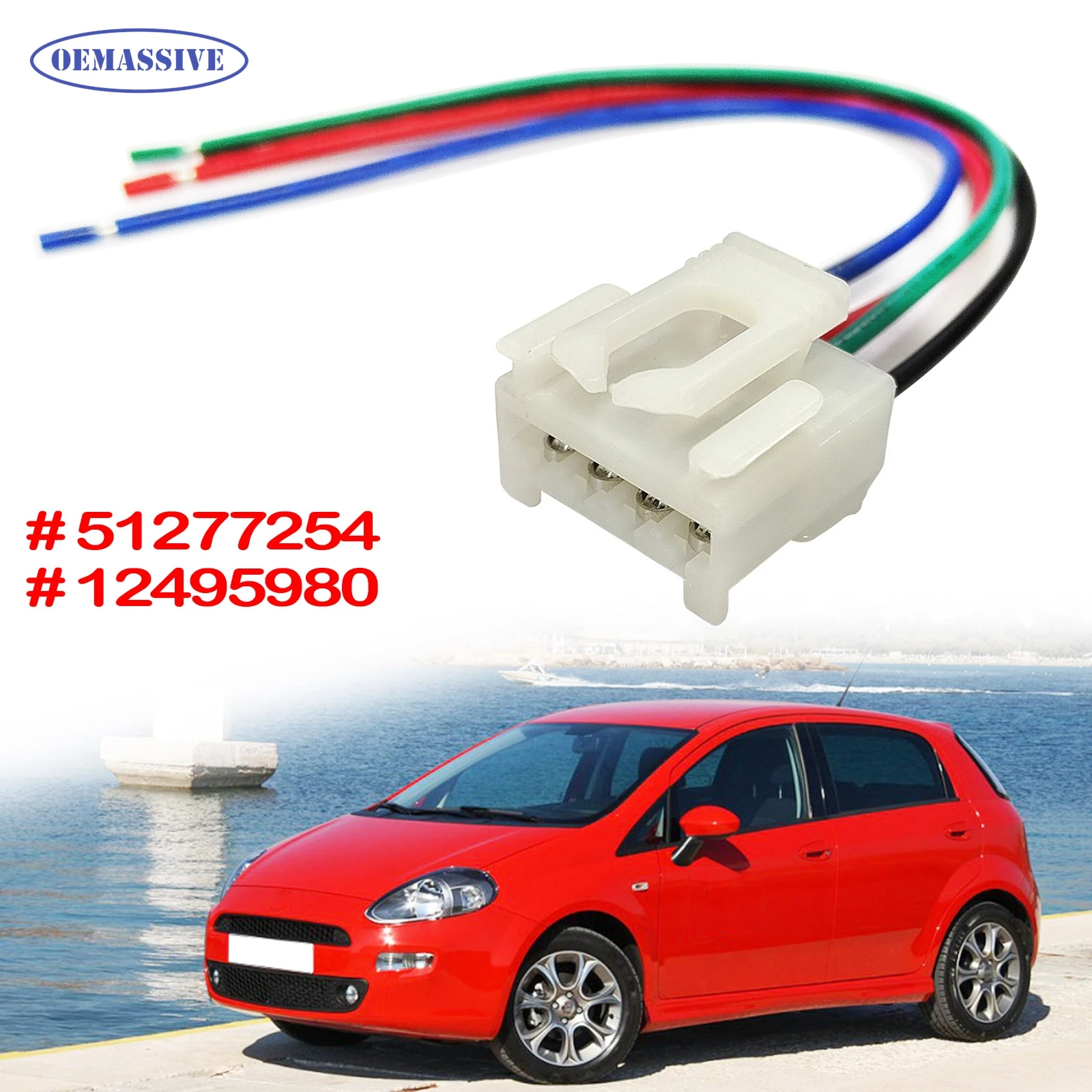 

Для Fiat Grande Punto EVO Alfa Romeo 147 156 159 937 4-контактный разъем заднего фонаря, разъем с косичкой, проводка с предварительной проводкой 51277254