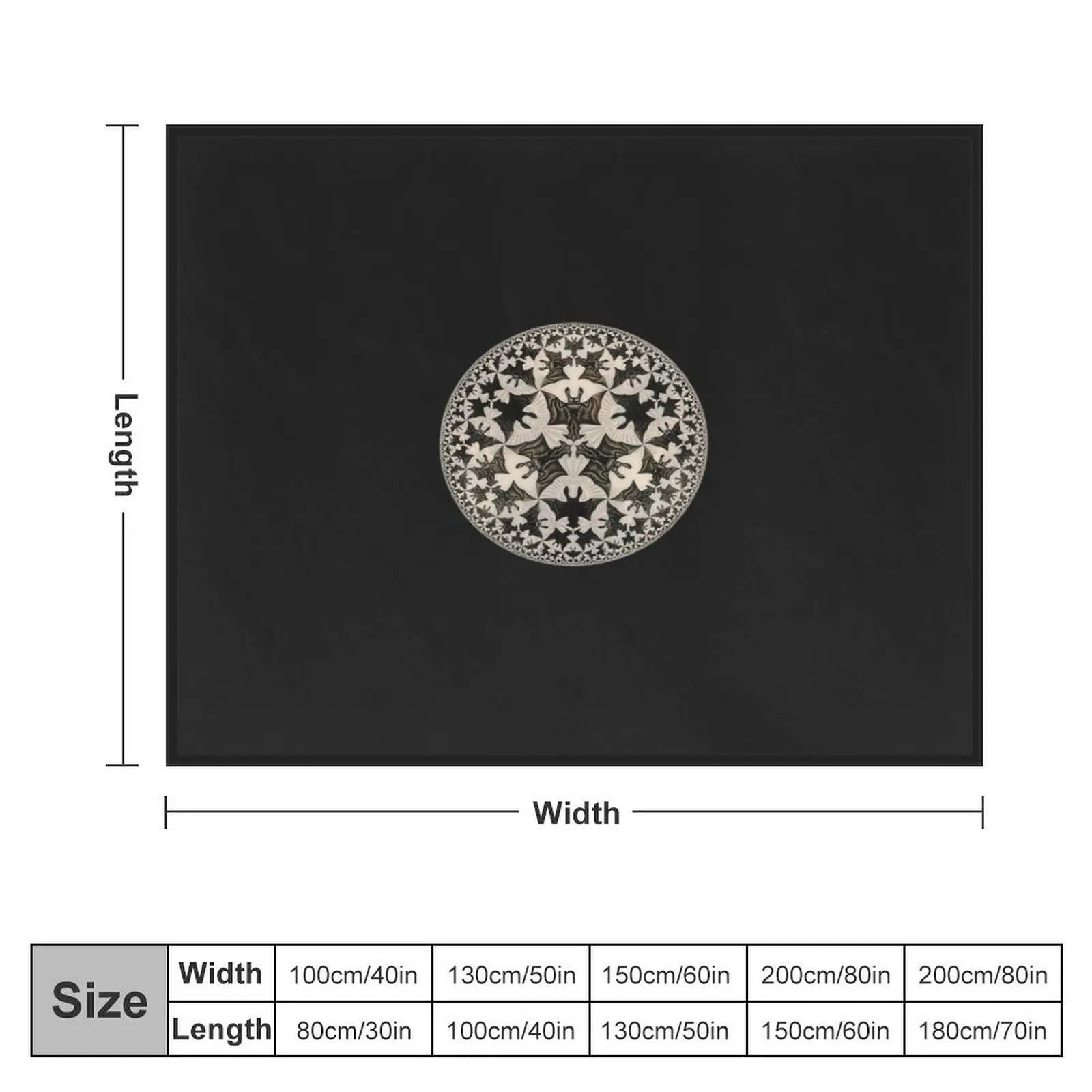 Роскошное Одеяло для кемпинга с изображением ангелов и демонов MC Escher