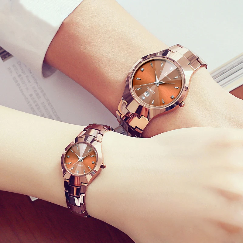 

Original Brand Men's Watches Women's Watches Steel Belt Waterproof Wristwatch His Hers Watch Sets Gifts For Couples Free Shiping
