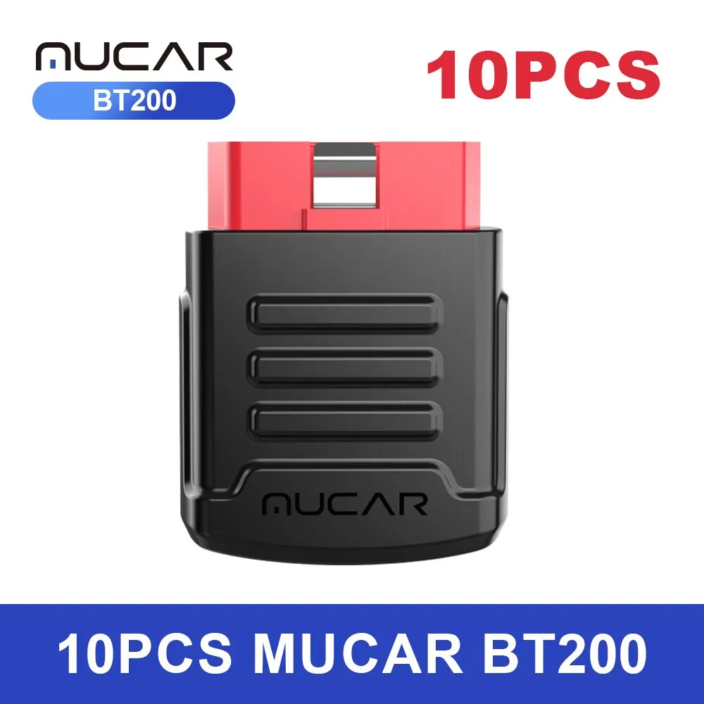 Диагностический сканер MUCAR BT200 / BT200 PRO, устройство для чтения кодов автомобиля с поддержкой 15 сбросов, 10 шт.