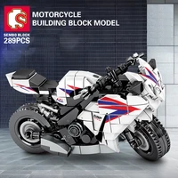 sembo block 289pcs racing motorcycle superbike building blocks vehicle model motorbike bricks playsets toys gift for kids adults