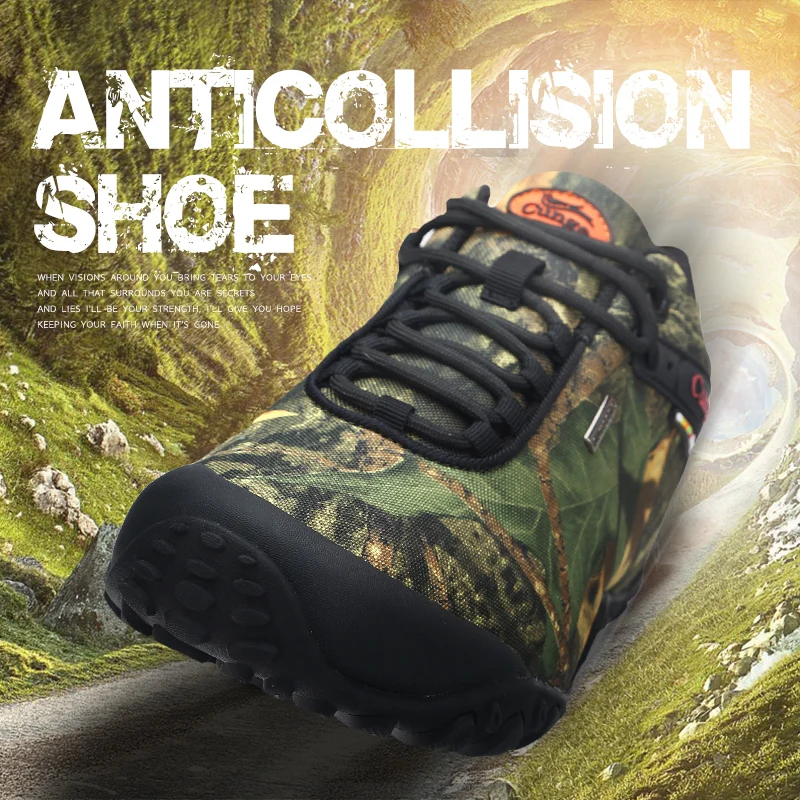 New Outdoor Men's Trekking Shoes Sneakers Waterproof Anti-Slip Hiking Boot Camping Climbing Shoes Men Hunting Hiking Camo Boots