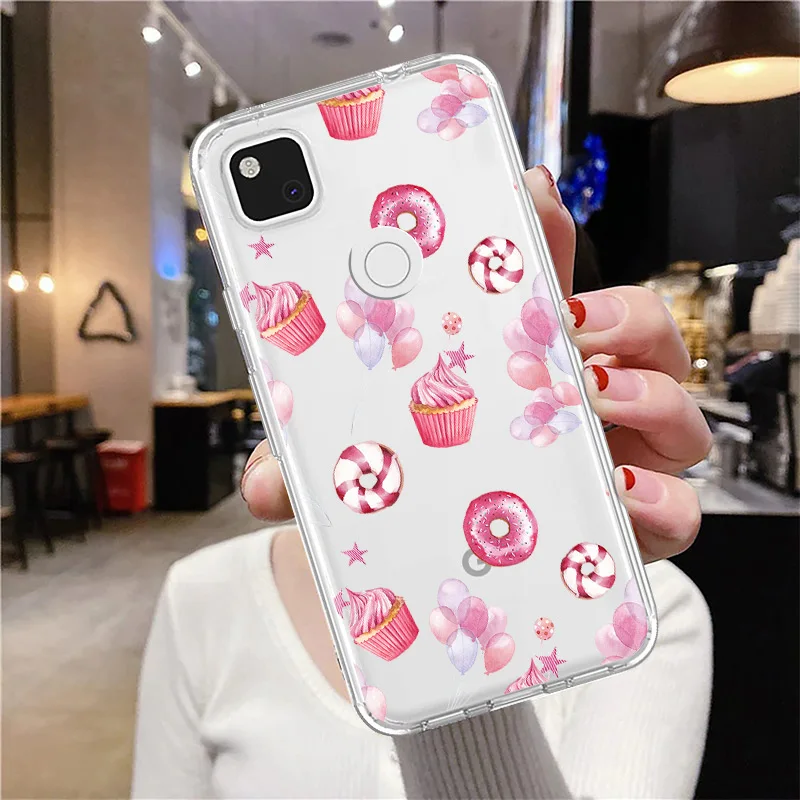Роскошный фонарь для Google Pixel 5 5a 3 3XL XL 4 3a 4a чехол прозрачный мягкий ТПУ фруктовый