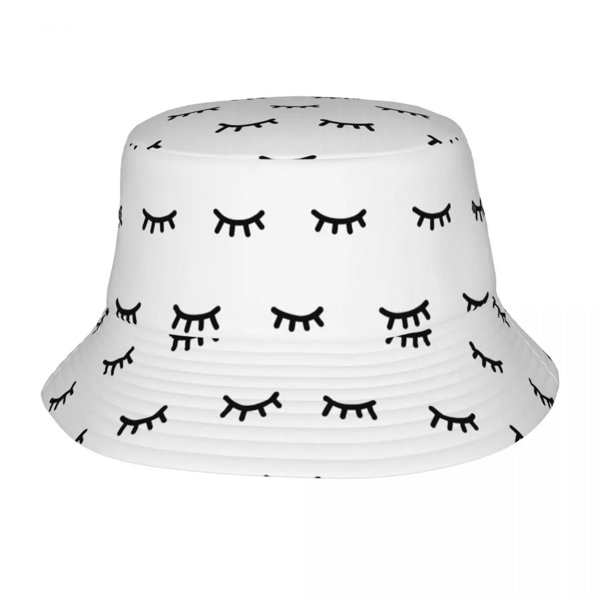 

Eyelash Closed Eyes Bob Hats for Teen Travel Sun Hats Unique Design Lightweight for Vacation Fisherman Hats Bob Hat