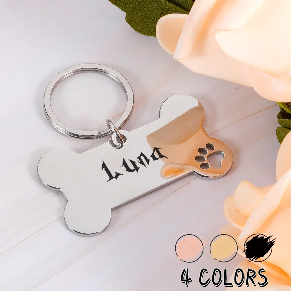 

Customizable Dog Collar Address Tags for Dogs Medal Free Engraving Name Kitten Puppy Accessories Personalized Cat Dog Plate