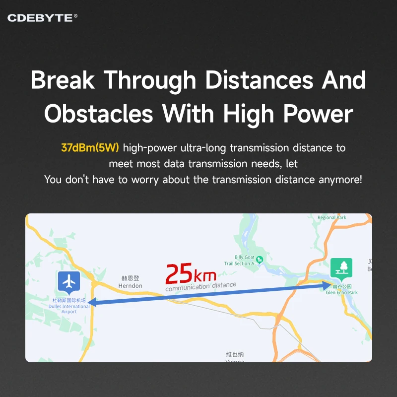 SX1278 LoRa Module 433MHz 5W LoRa Spread Spectrum Wireless Serial Module CDEBYTE E32-433T37S 25KM Air-Wake up Stamp Hole/IPEX