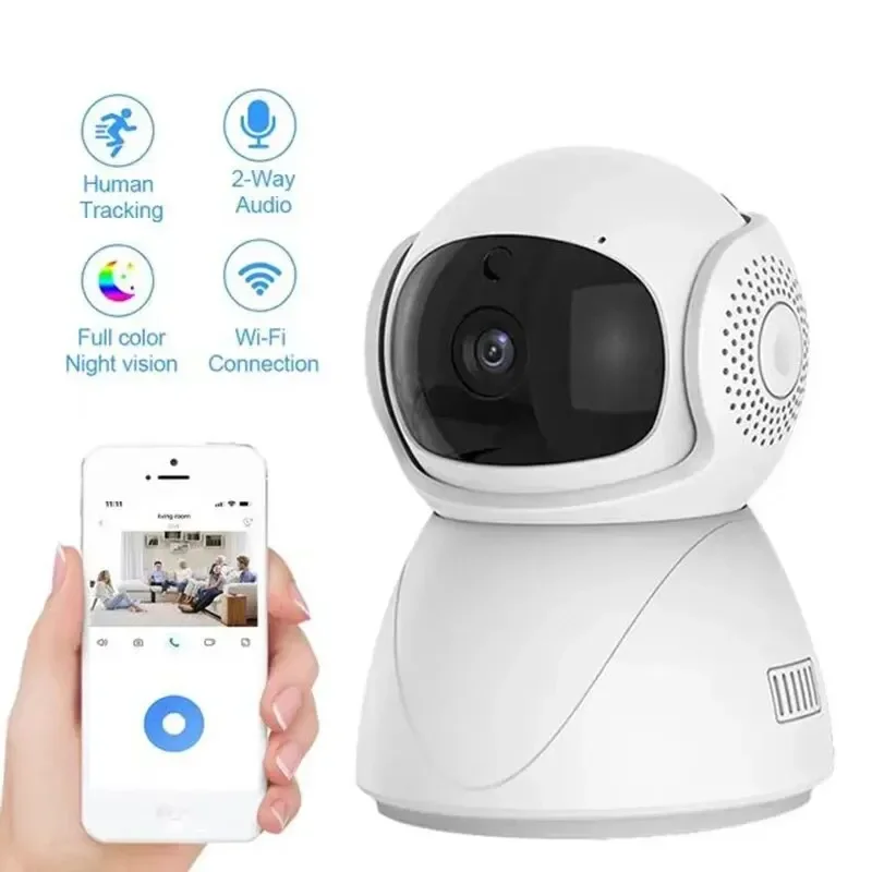 

FHD WIFI PTZ Camera IP CCTV Security Protector Surveillance Wireless Camera Smart Auto Tracking Baby Monitor with Google Alexa