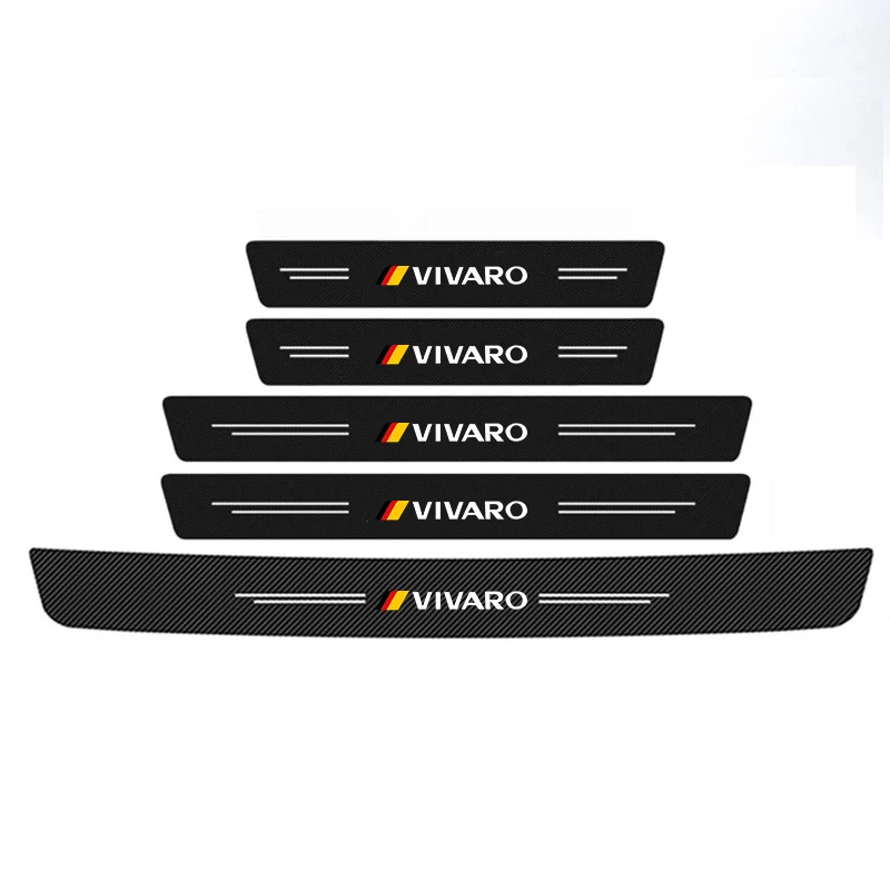 

Наклейка на порог автомобиля из углеродного волокна, наклейка, пленка для Opel Vivaro, логотип на порог автомобиля, защита от царапин, фотопленка для интерьера