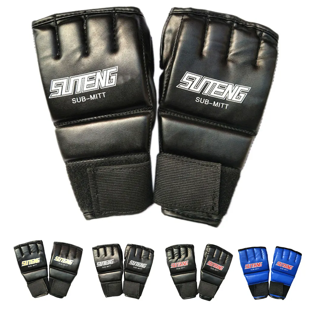 

Боксерские перчатки 1 пара, спортивные мужские перчатки с полупальцами для муай-тайского бокса, ММА, кикбоксинга, классные перчатки