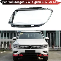 car front headlamp glass lamp transparent lampshade shell headlight cover for volkswagen vw tiguan l 2017 2018 2019 2020 2021