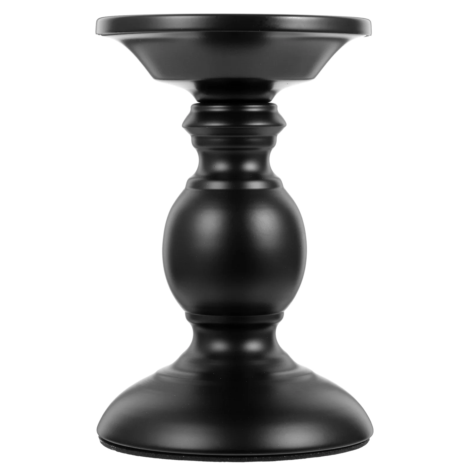 

Black Pillar Holder Desktop Candlestick Holder Candlelight Dinner Holder