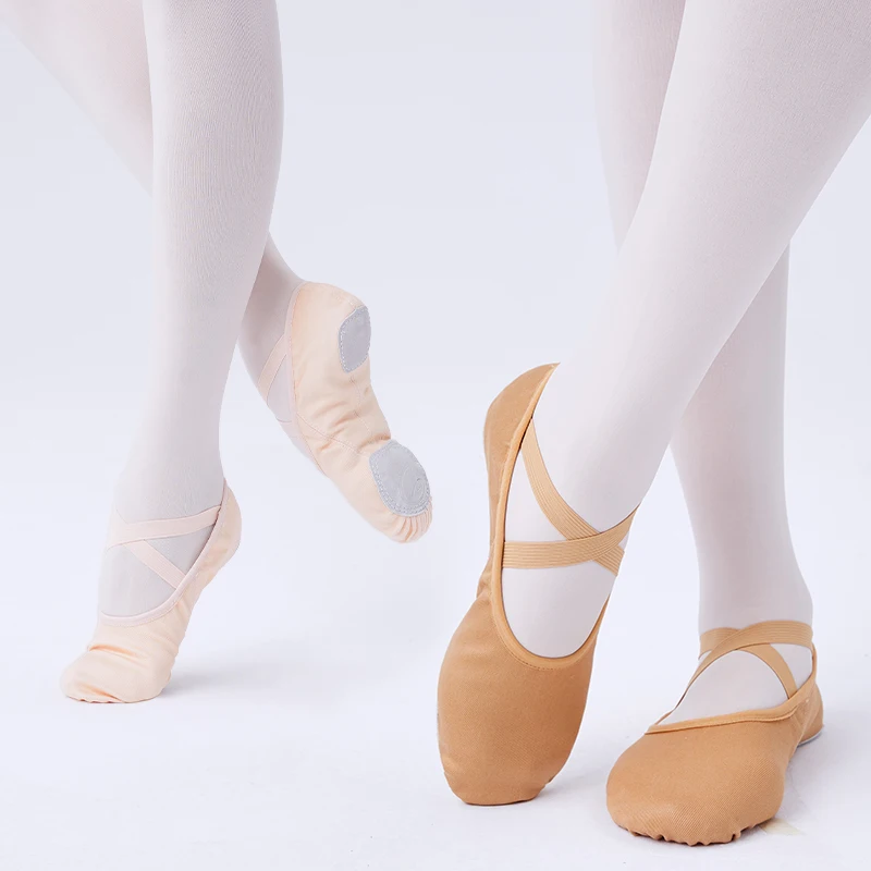

Girls Canvas Dance Shoes for Women Kids Teenager Soft Sole Elastic Ballet Shoes Children Adult Ballet Practice Slippers балетки