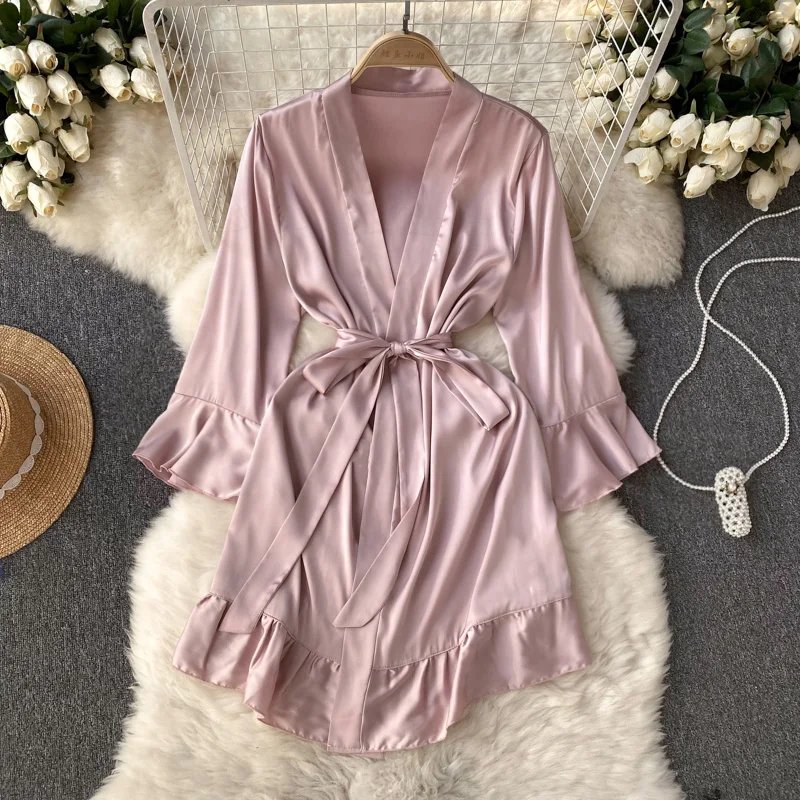 

Женское винтажное плиссированное платье, тонкое плиссированное платье на шнуровке с высокой талией, V-образным вырезом и оборками, весна-осень, J307