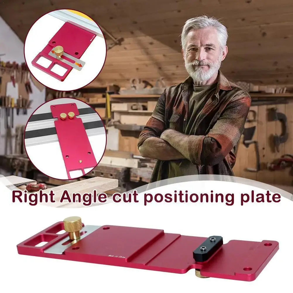 

Woodworking 90 Degree Angle Stop Aluminum Alloy Track Saw Square Positioning Limiting Clamp for Electric Circular Saw Guide K4T0