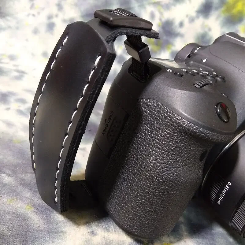 Ручная кожаная ручка ручной работы для DSLR Nikon Canon Panasonic Fujifilm Sony