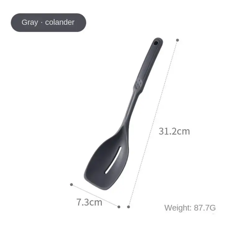 

Многофункциональная силиконовая ложка без заусенцев, удобная перемешивающая ложка, большая посуда, ложка, кухонная утварь, силиконовые ложки для супа