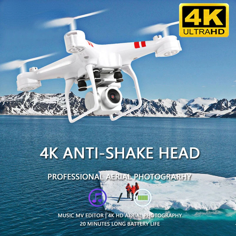 Купи Drone 4k Camera HD Wifi Transmission Fpv Drone air Pressure Fixed Height four-axis Aircraft Rc Helicopter With Camera за 1,709 рублей в магазине AliExpress