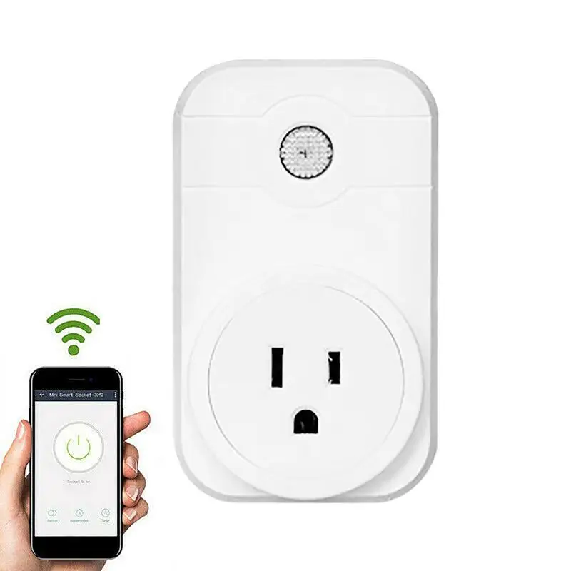 

Smart Wi-Fi Outlet WiFi Smart Socket Plug Remote Control WIFI Smart Socket Switch Mobile Phone Timing Control Socket For Lamps