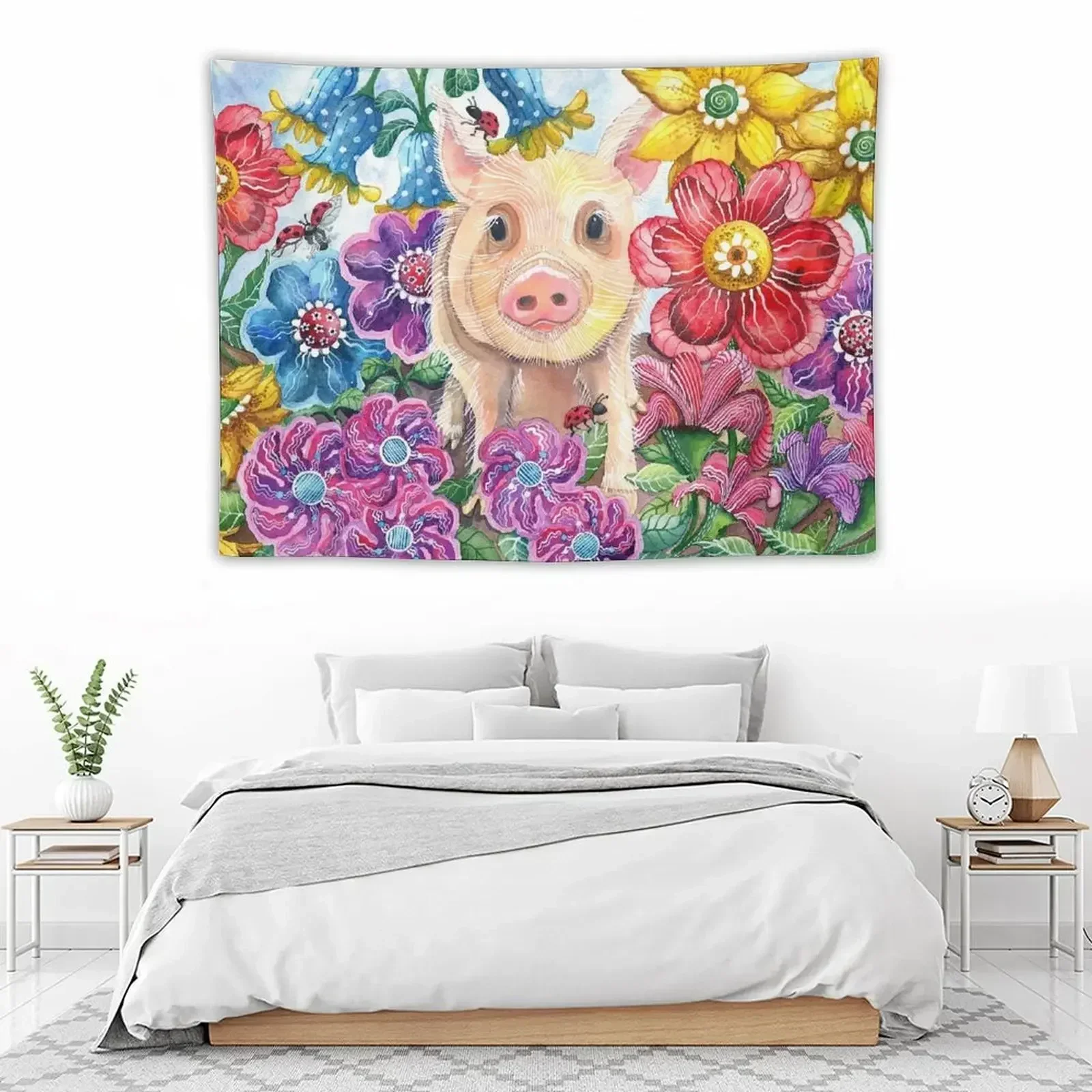 Penelope Pig Гобелен Домашний и комфортный декор Эстетические украшения для комнаты