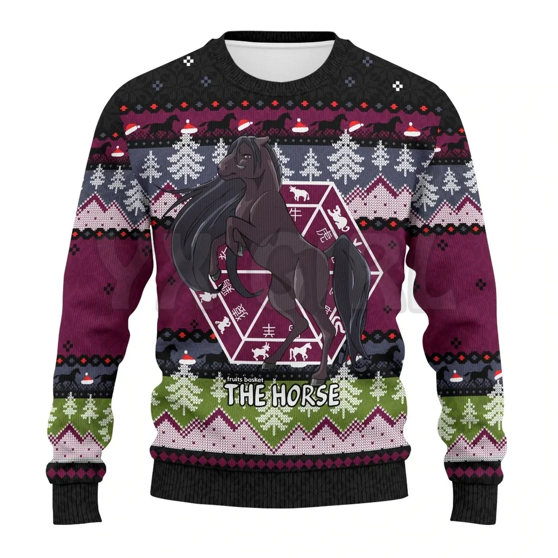 

Christmas Rin The Horse 3d Printed Sweatshirts Men For Women Pullovers Unisex Tops