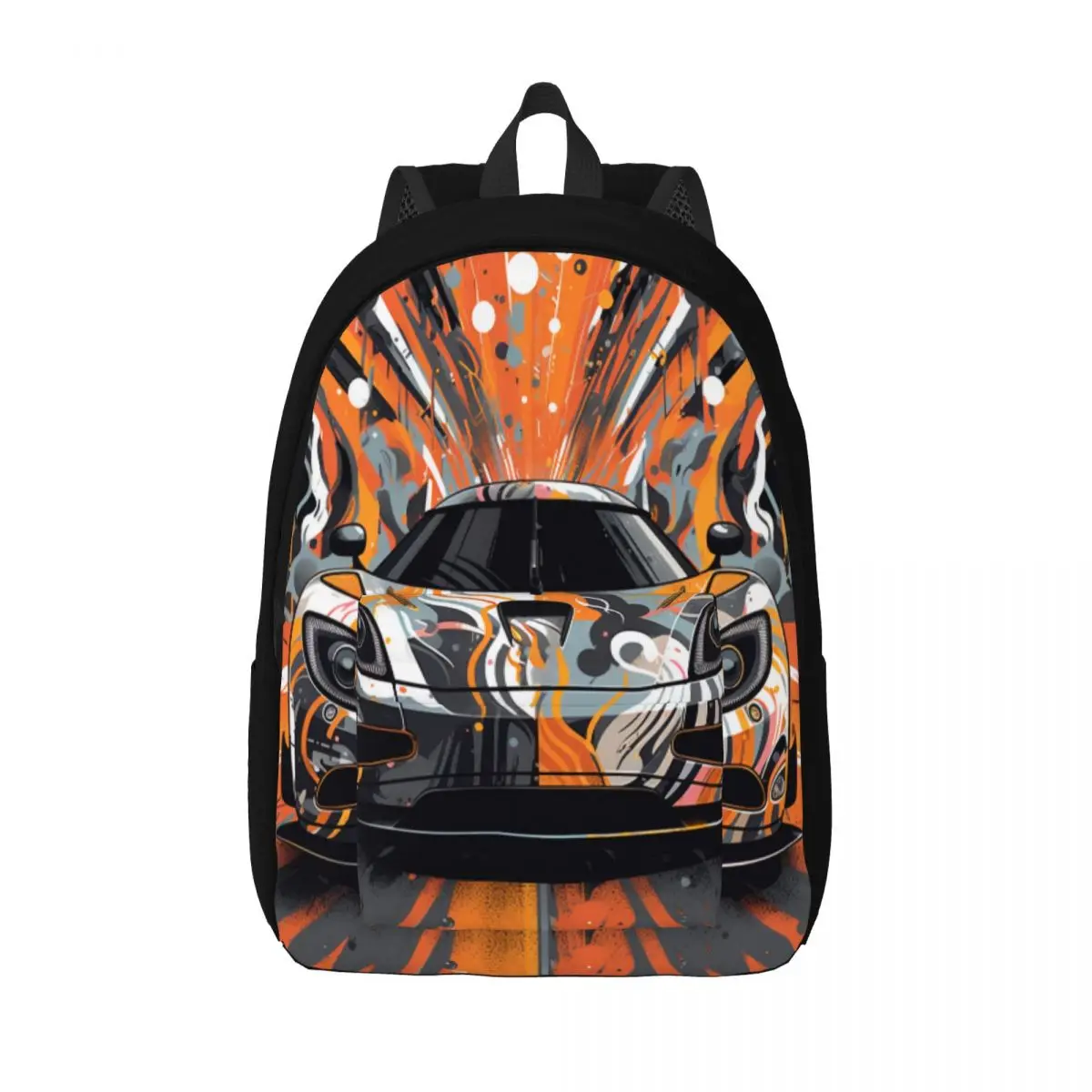 

Ultimate Sports Car Canvas Backpacks Wall Graffiti Various Styles Breathable Casual Backpack University Bags