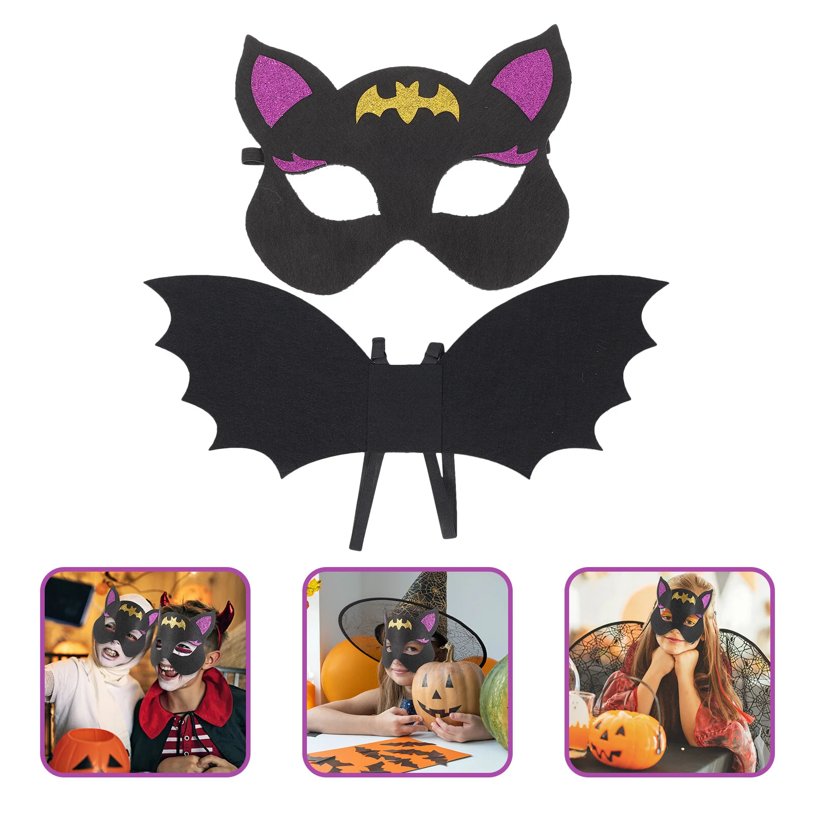 

Apparel Bat Mask Cosplay Party Wing Dress Kids Gothic Halloween Children Costume Costumes